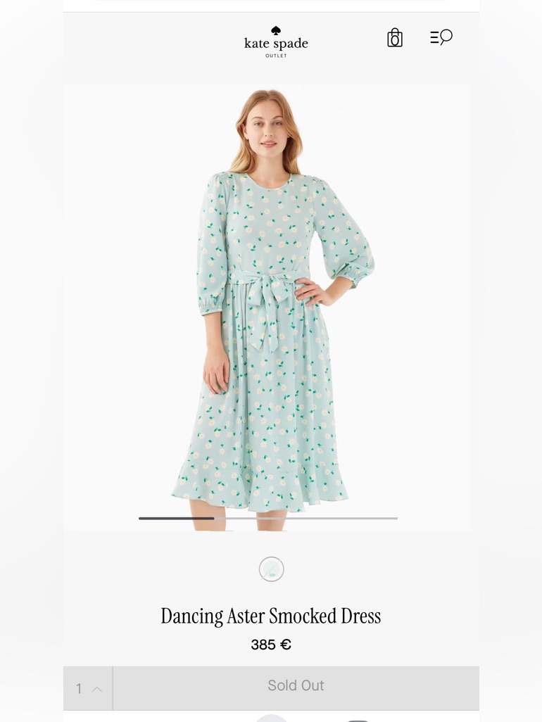Kate Spade âDancing Asterâ Daisy Smocked Midi Dress